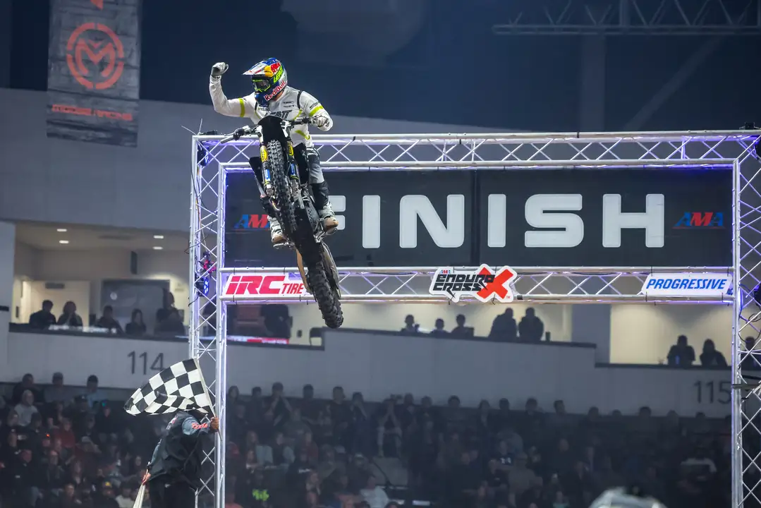 Whip over the finish line jump